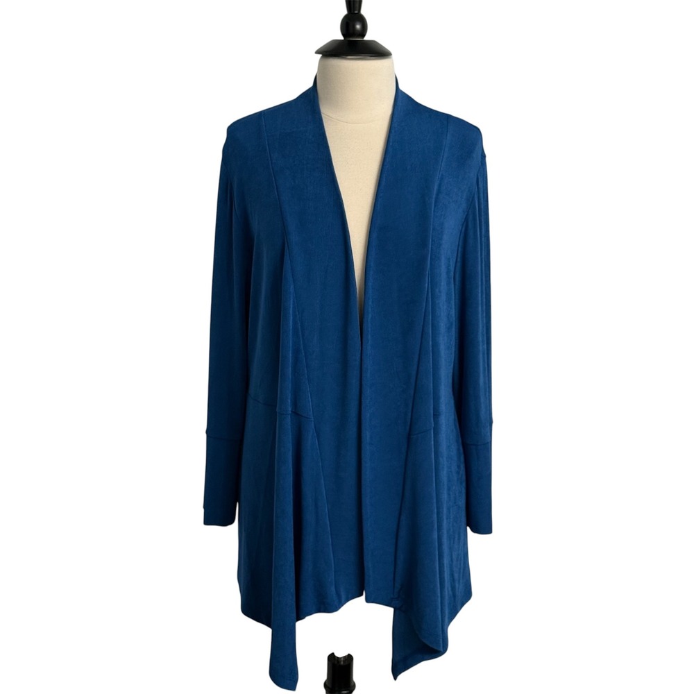 Chico's Travelers Women's Long Sleeve Open Front Draped Cardigan